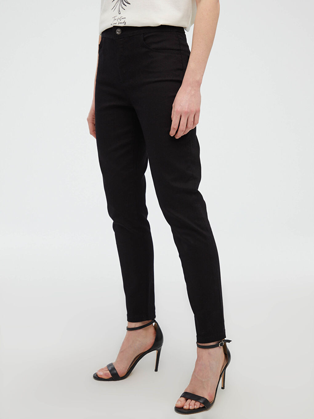 Pantalon en gabardine taille normale-6