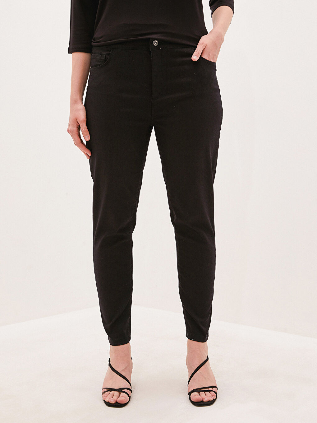 Pantalon en gabardine taille normale-3