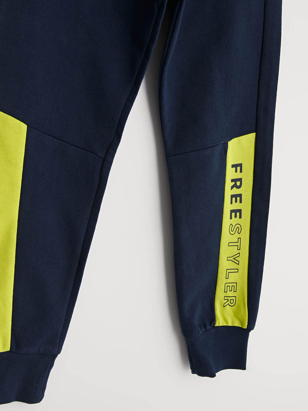 Lacivert Beli Lastikli Baskılı Erkek Çocuk Jogger Eşofman Altı-3