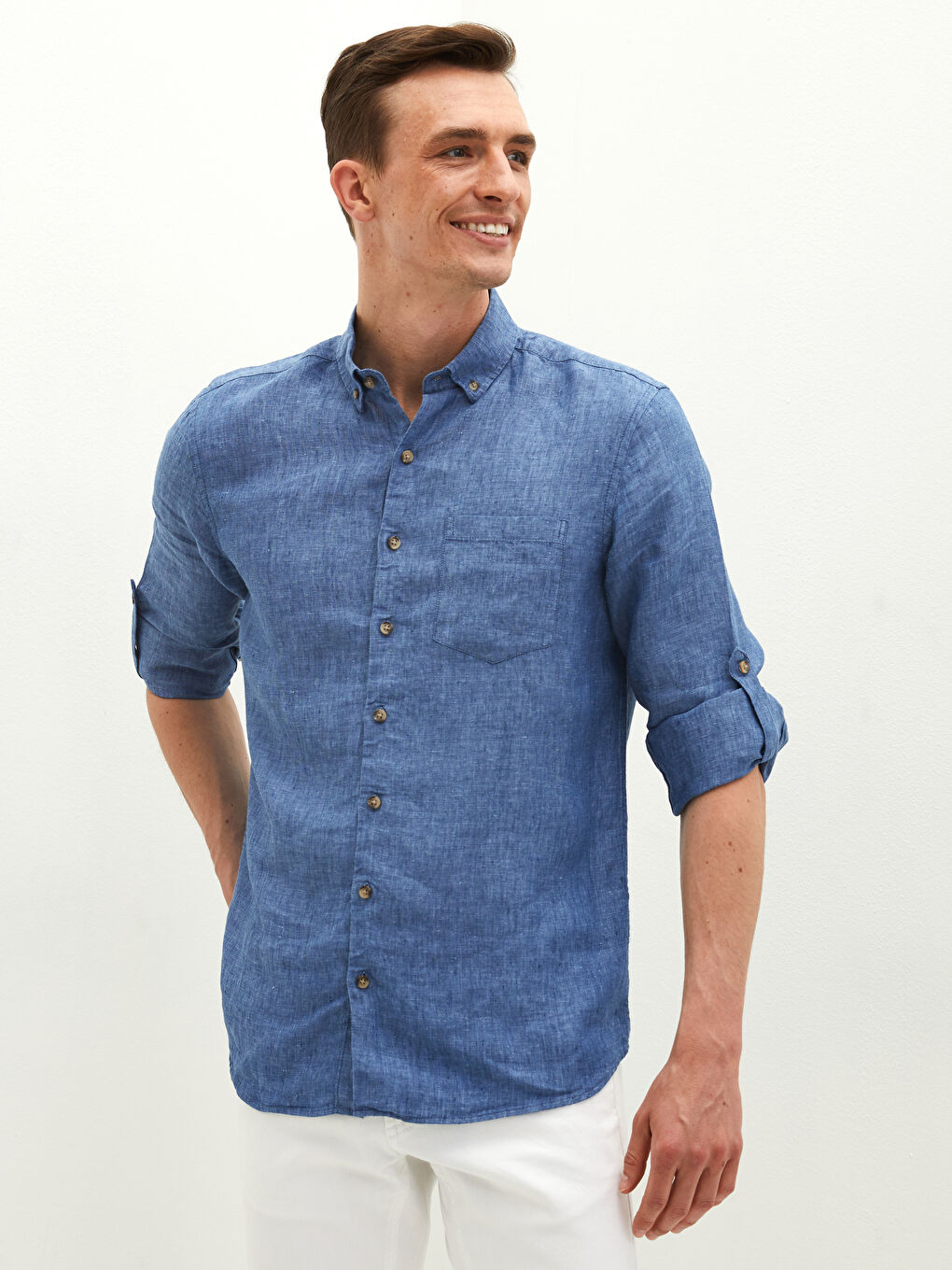 Chemise à Manches Longues Coupe Régulière pour Hommes