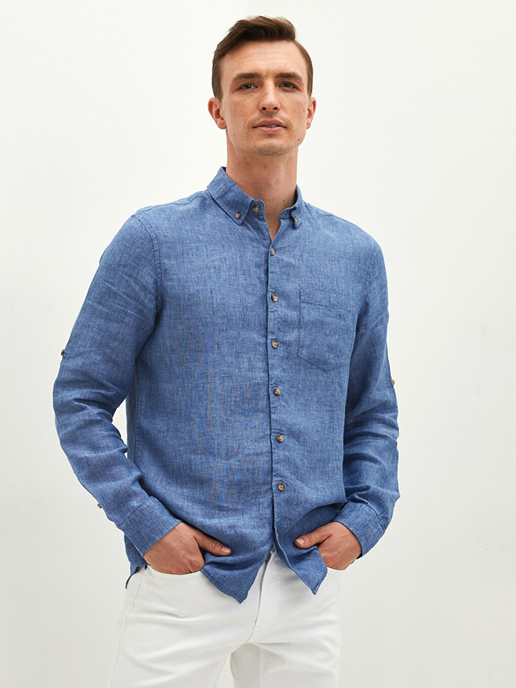 Chemise à Manches Longues Coupe Régulière pour Hommes-2