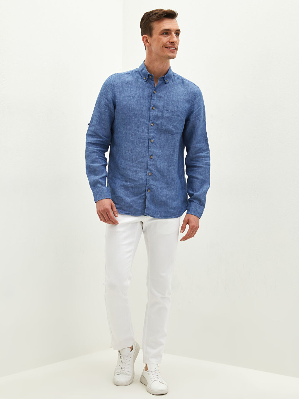 Chemise à Manches Longues Coupe Régulière pour Hommes-3