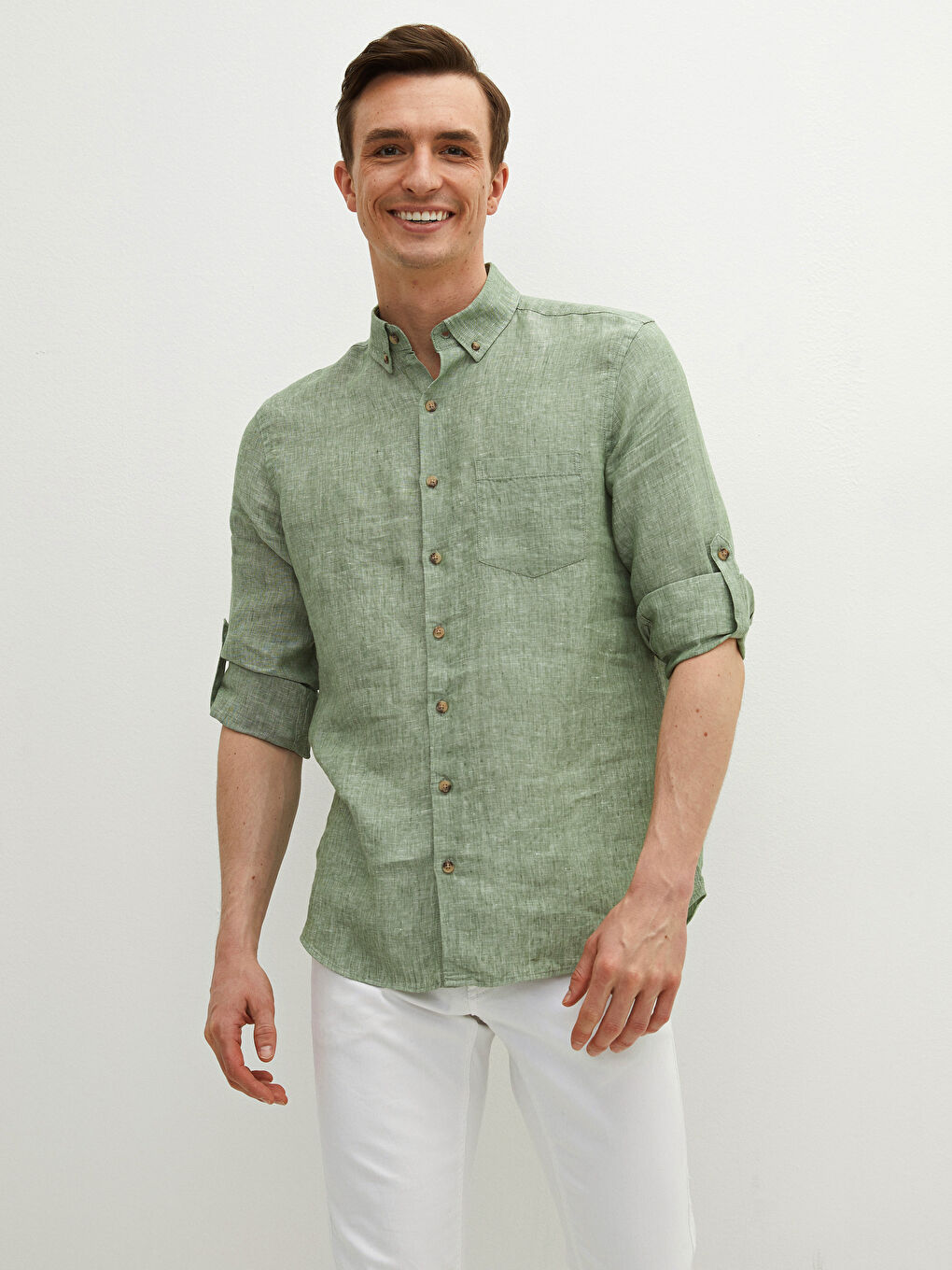 Chemise à Manches Longues Coupe Régulière pour Hommes