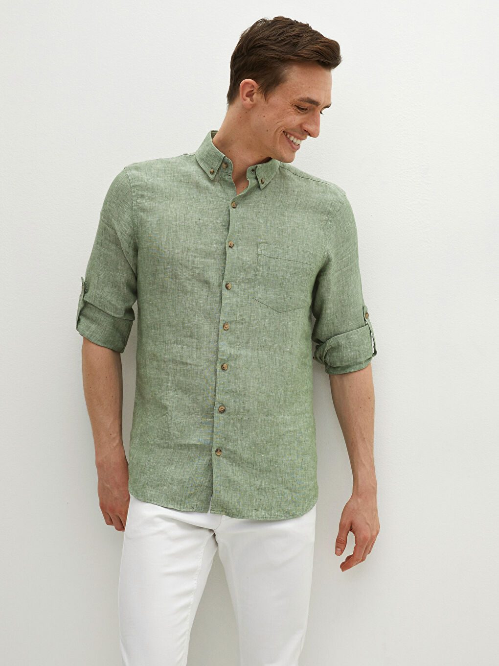 Chemise à Manches Longues Coupe Régulière pour Hommes-2