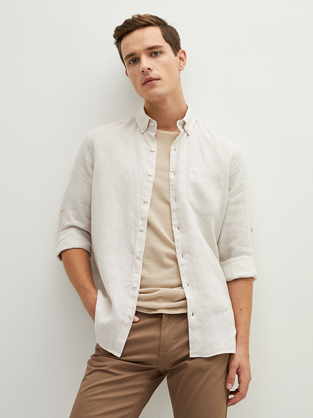 Chemise à Manches Longues Coupe Régulière pour Hommes-2