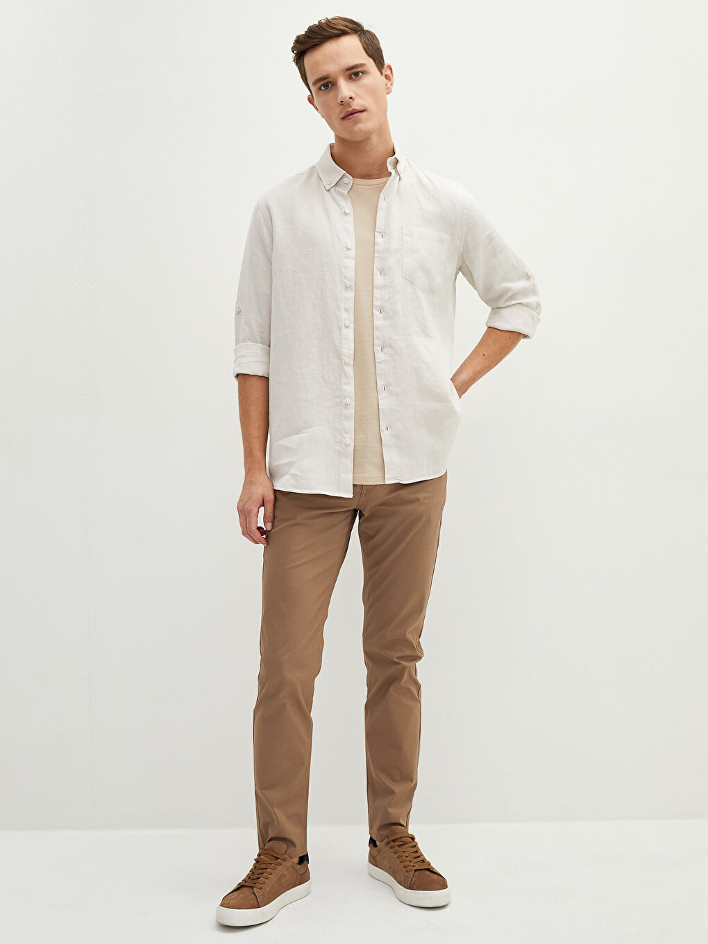 Chemise à Manches Longues Coupe Régulière pour Hommes-3