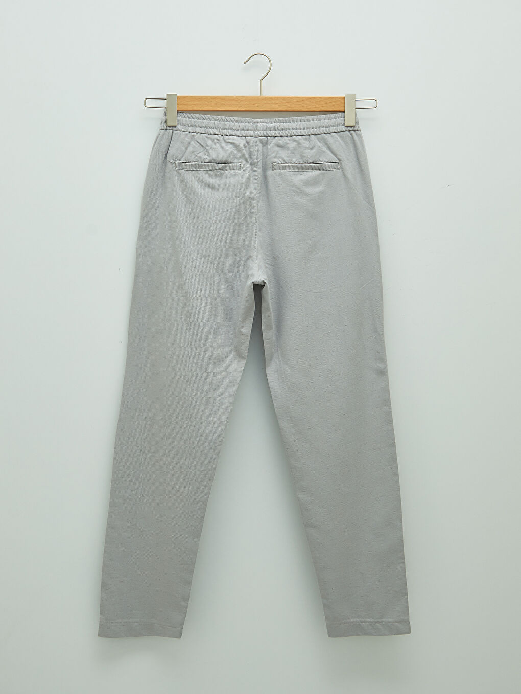Gri Slim Fit Keten Erkek Pantolon-7
