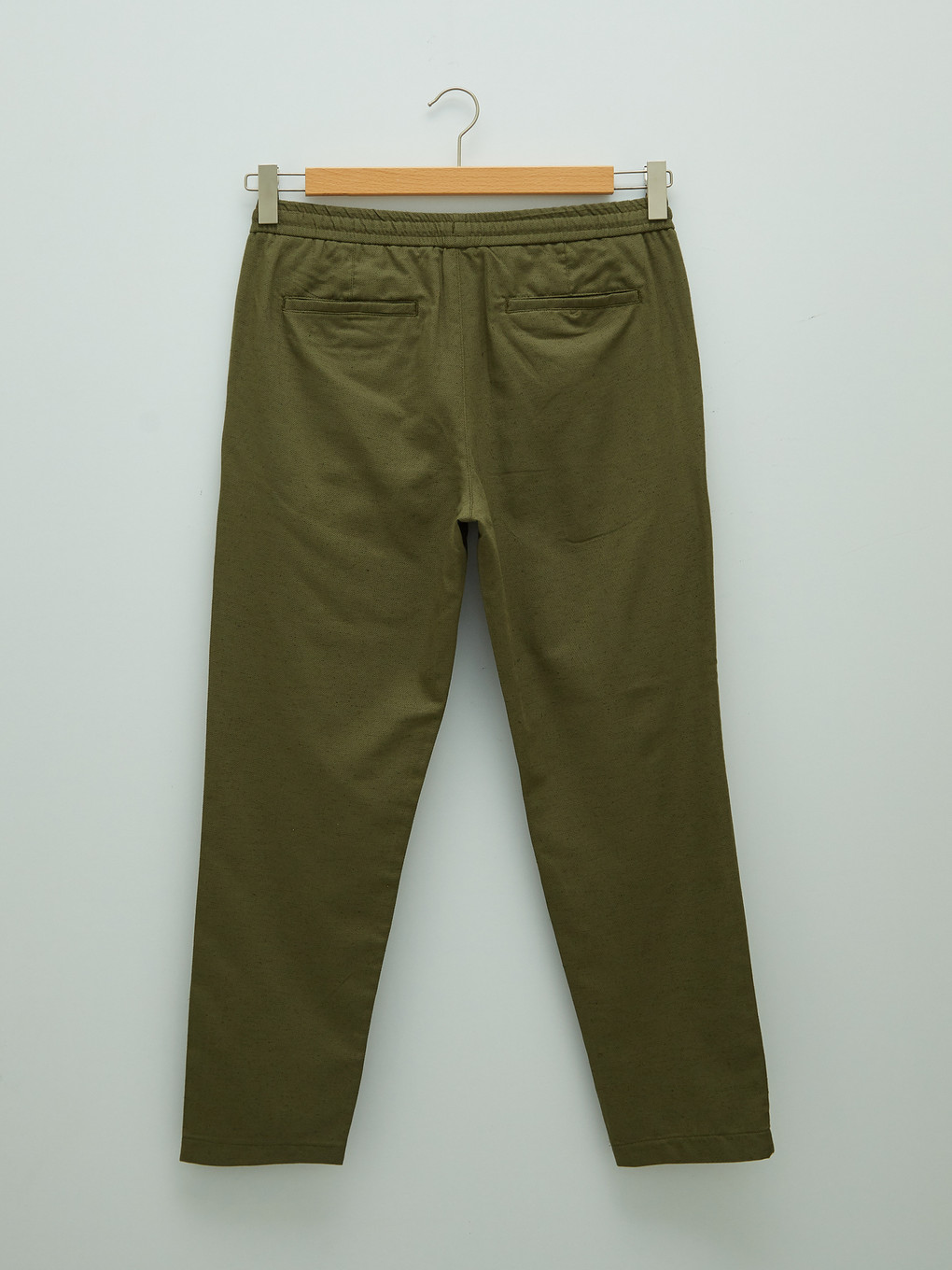 Haki Slim Fit Keten Erkek Pantolon-6