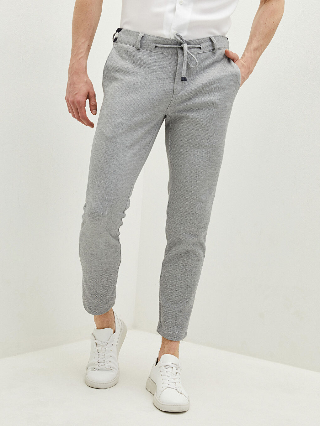 Pantaloni Tricotați Slim Fit pentru Bărbați-3