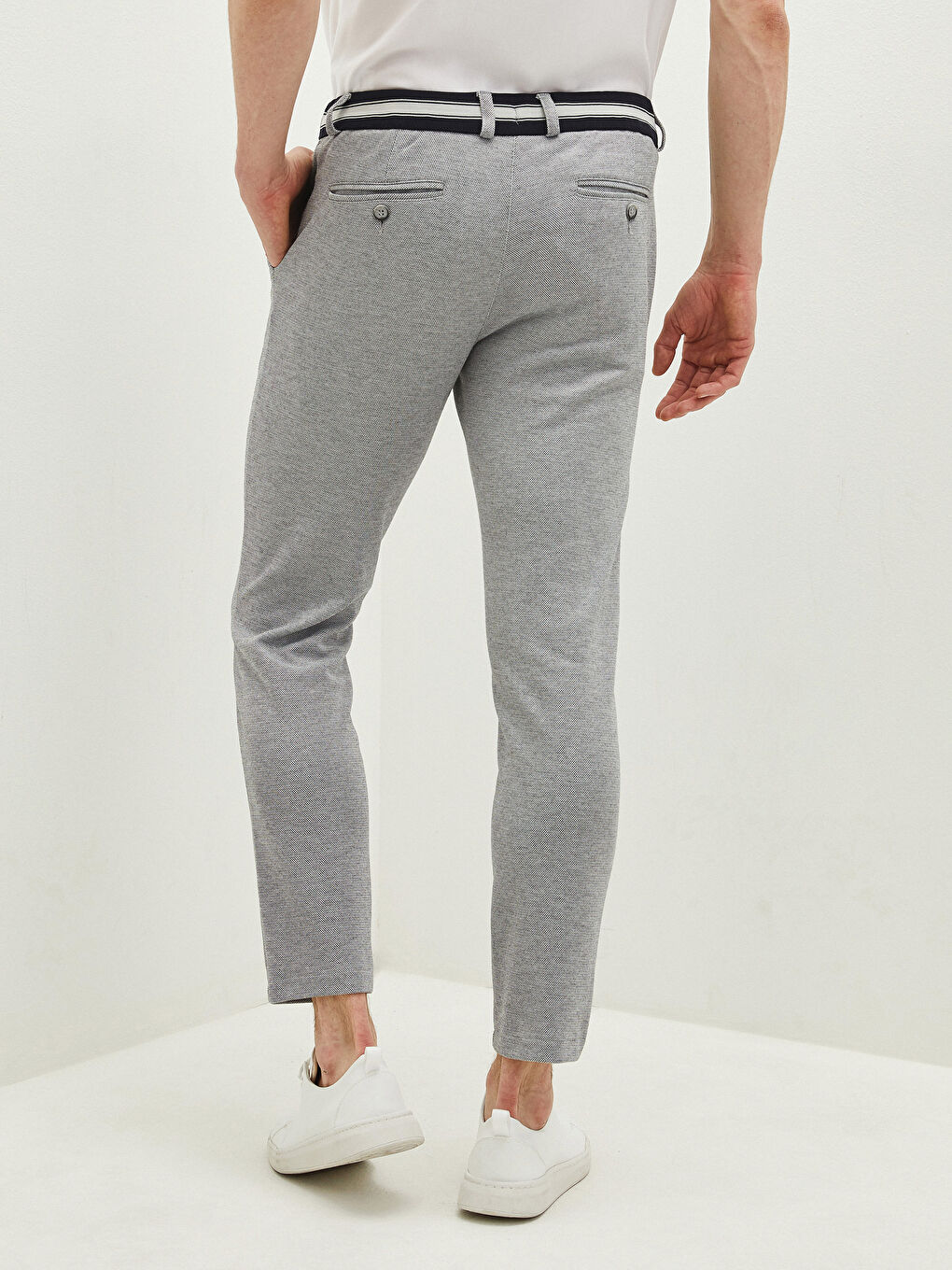 Pantaloni Tricotați Slim Fit pentru Bărbați-4