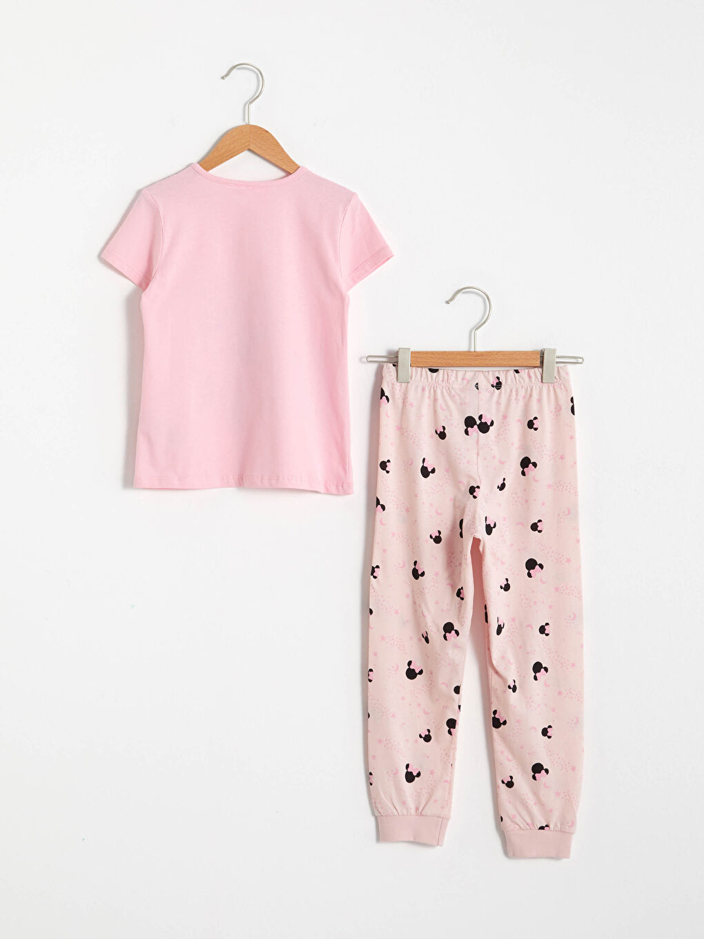 Girl's Minnie Mouse Printed Cotton Pyjamas Set-1