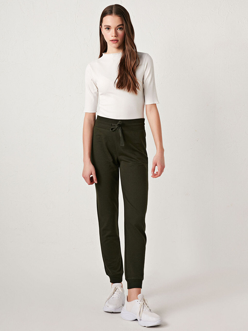 بنطلون رياضي بخصر مرن للسيدات-1