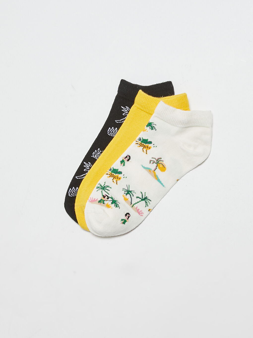 Printed Cotton Women's Booties Socks 3 Pack