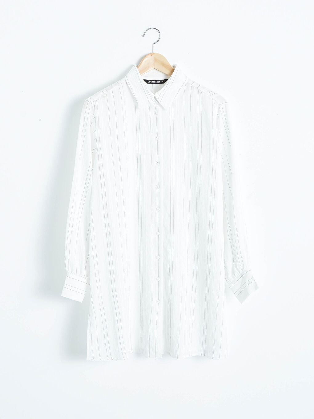 Siyah Çizgili Kadın Gömlek Tunik-15