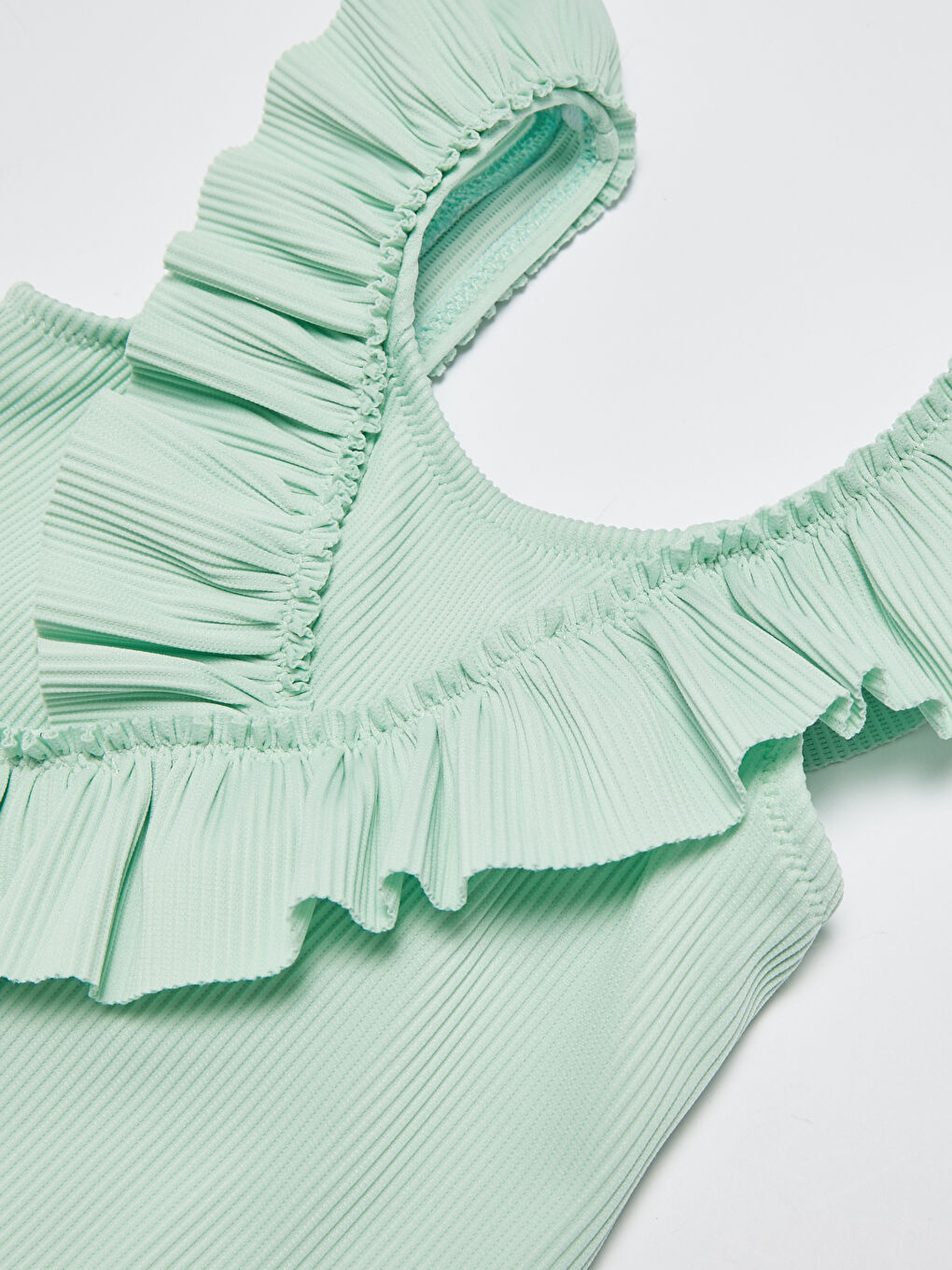 Maillot de bain bébé fille en tissu flexible avec détail volant-2