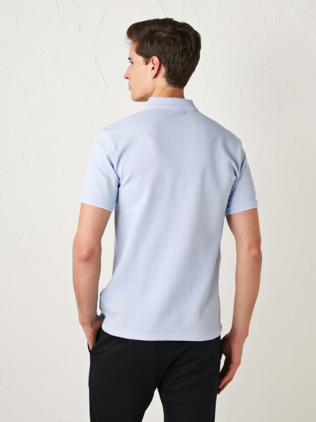 Чоловіча футболка з коротким рукавом та коміром-поло-3