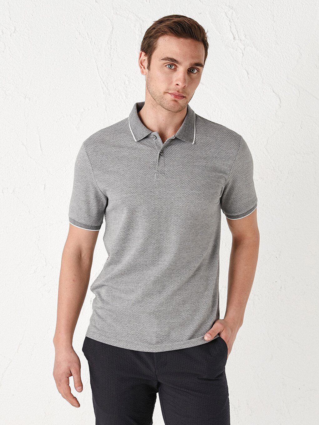 Polo Neck Short Sleeve Men's T-shirt