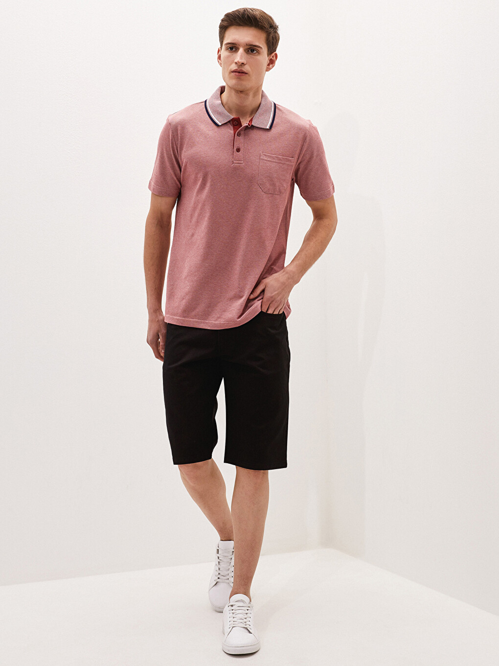 T-shirt Homme Col Polo Manches Courtes-2