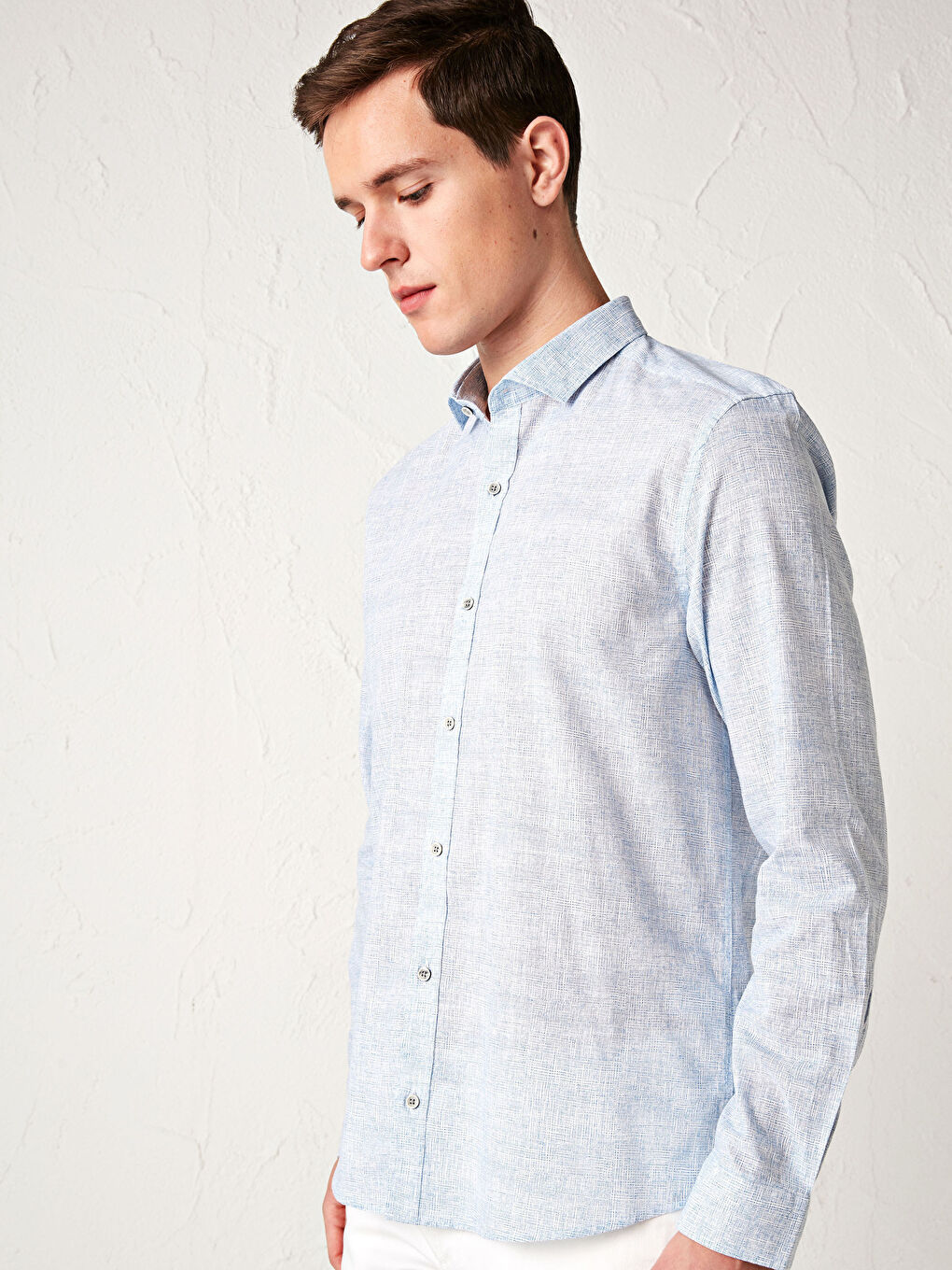 Chemise Slim Fit à Manches Longues en Popeline-2