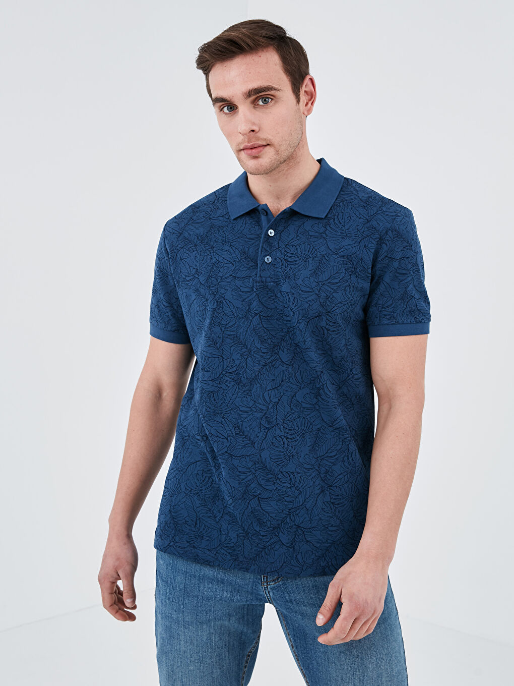 Polo Neck Short Sleeve Men's T-Shirt