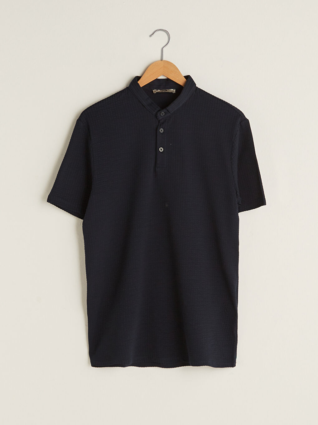 Lacivert Polo Yaka Kısa Kollu Erkek Tişört-5