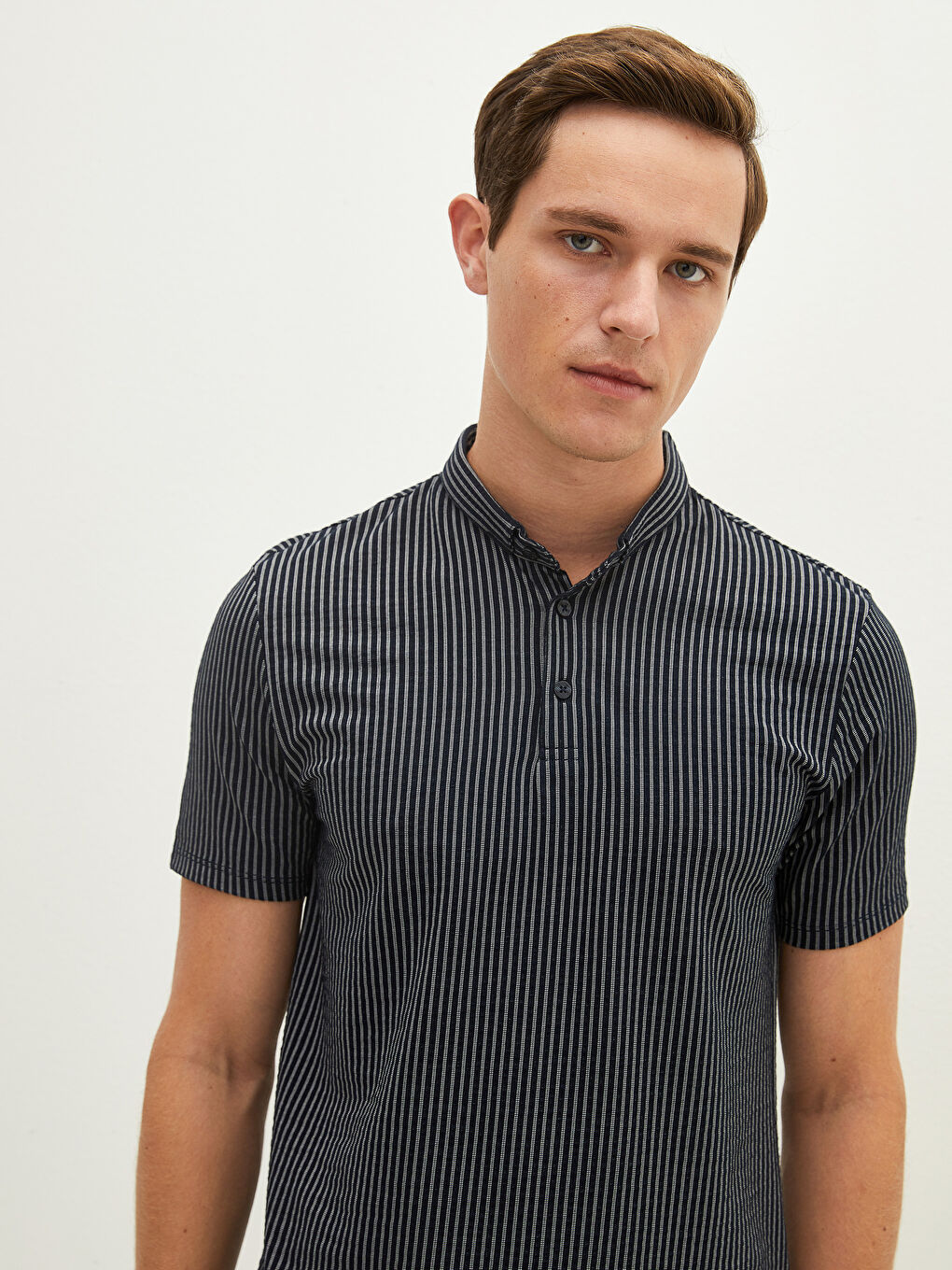 Lacivert Polo Yaka Kısa Kollu Erkek Tişört