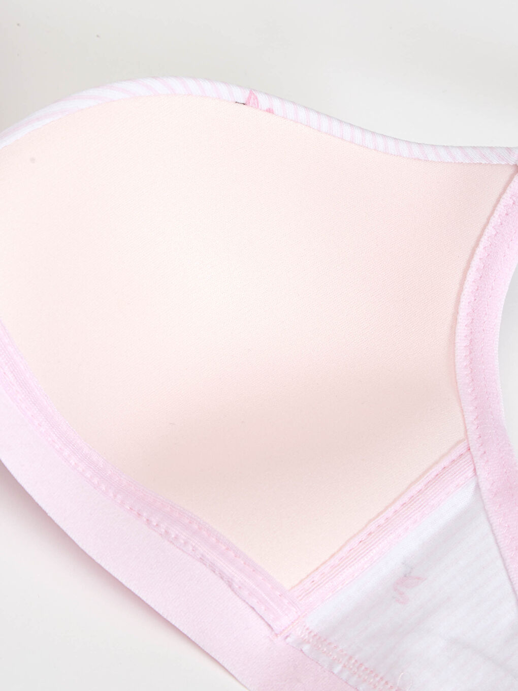 Beyaz Desenli T-shirt Sütyen 2'li-1