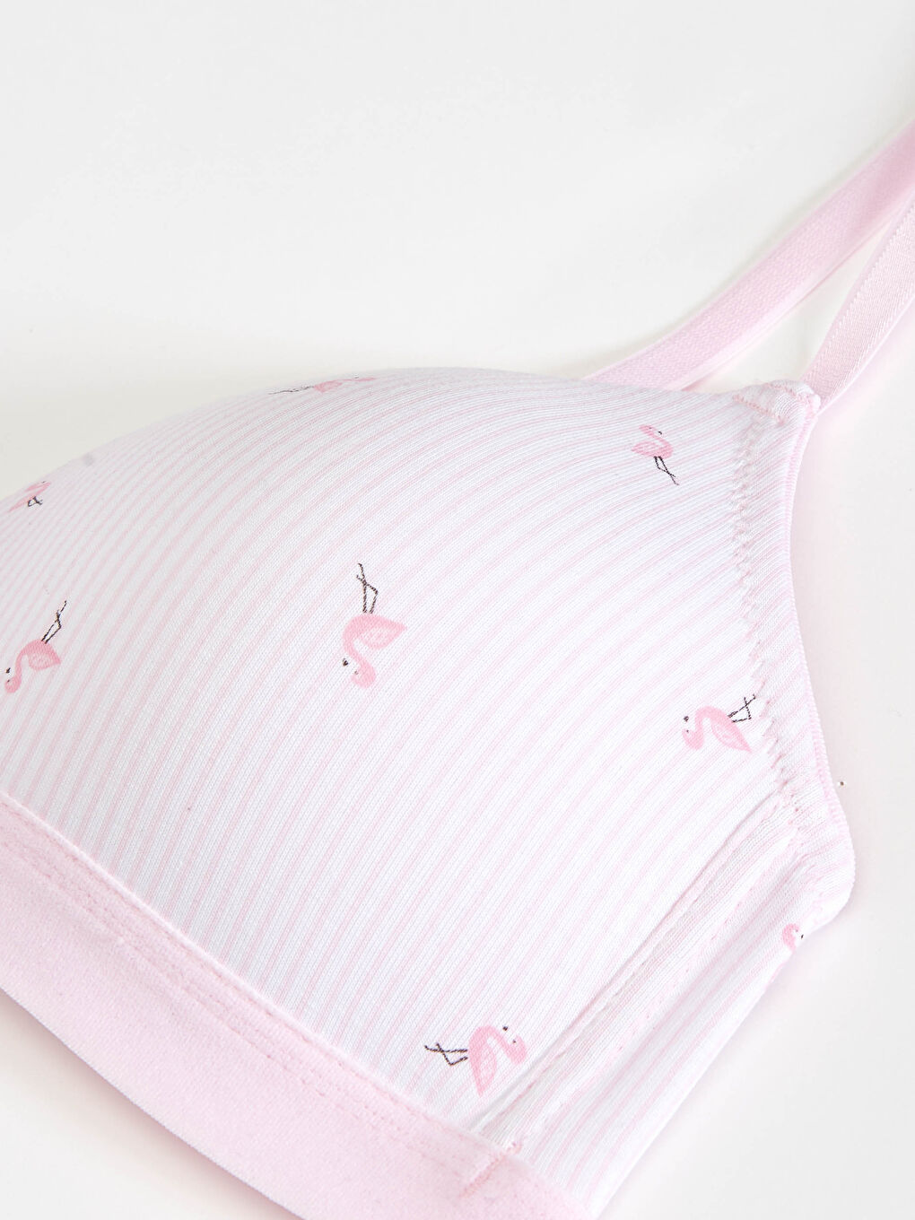 Beyaz Desenli T-shirt Sütyen 2'li-4