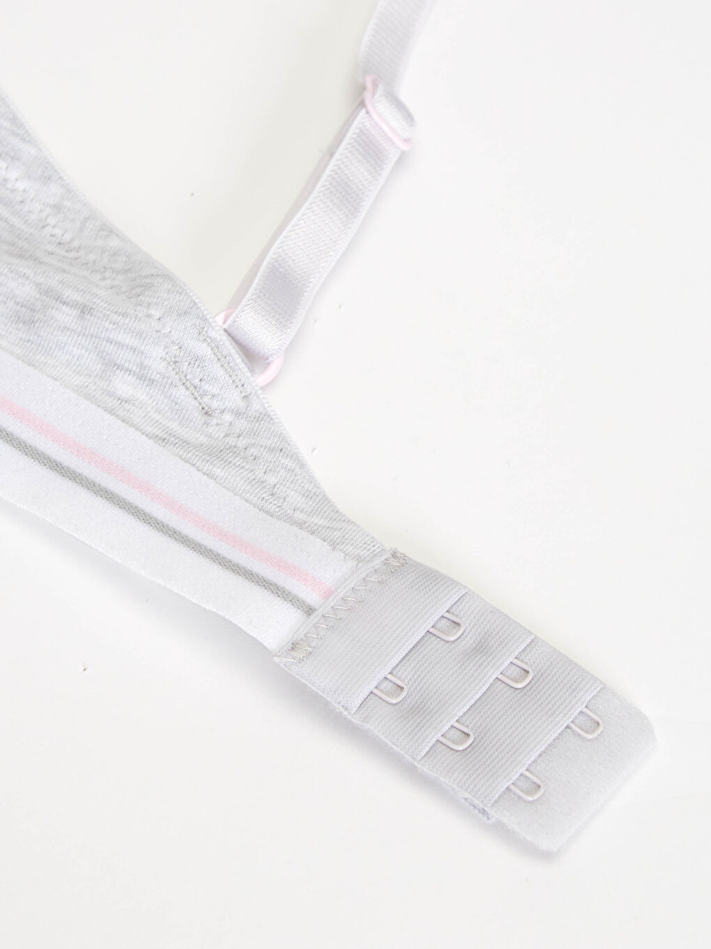 Beyaz Desenli T-shirt Sütyen 2'li-5