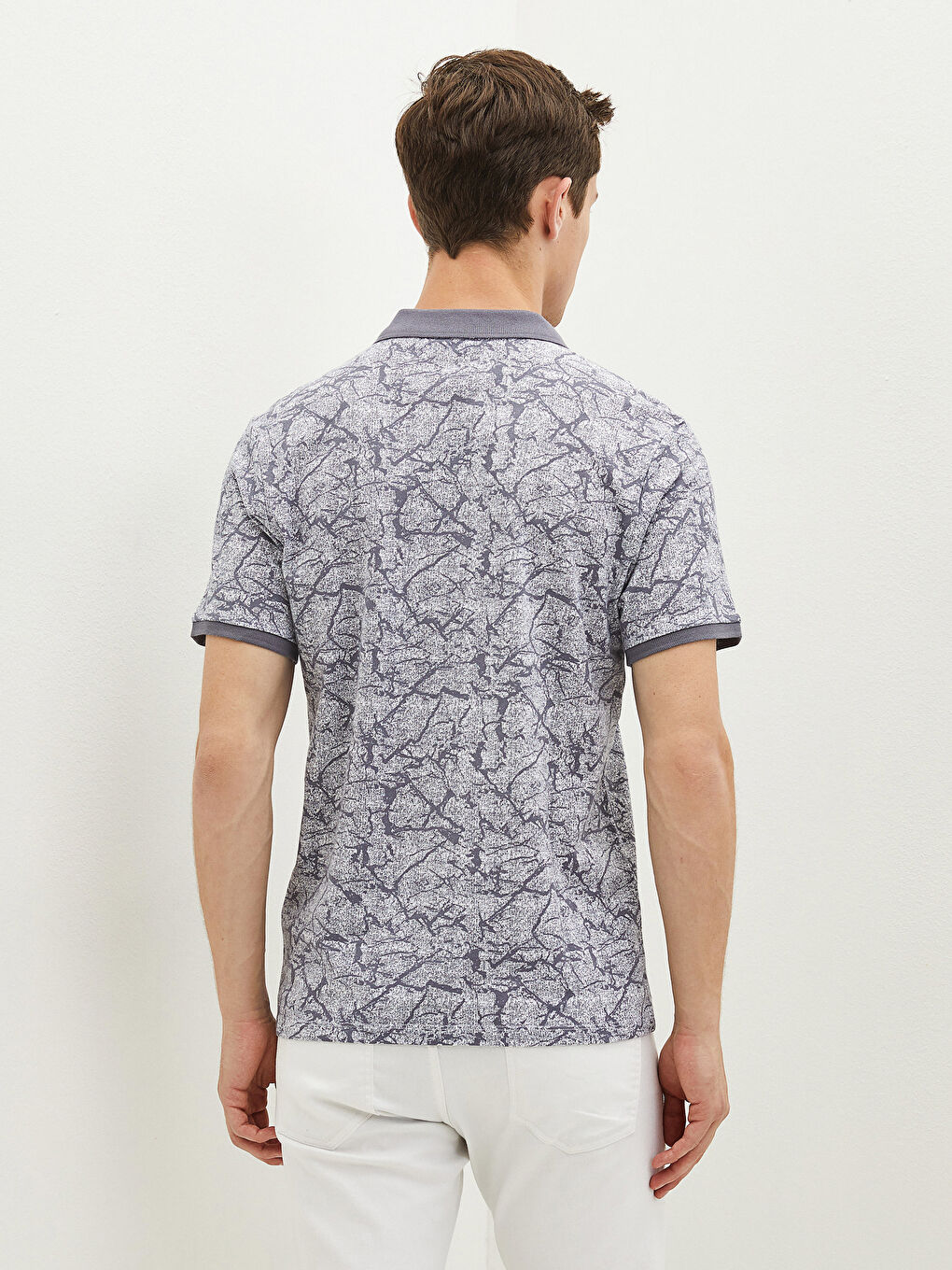 LCW Vision Polo Neck Short Sleeve Patterned Pique Men's T-Shirt -S17916Z8-LRW