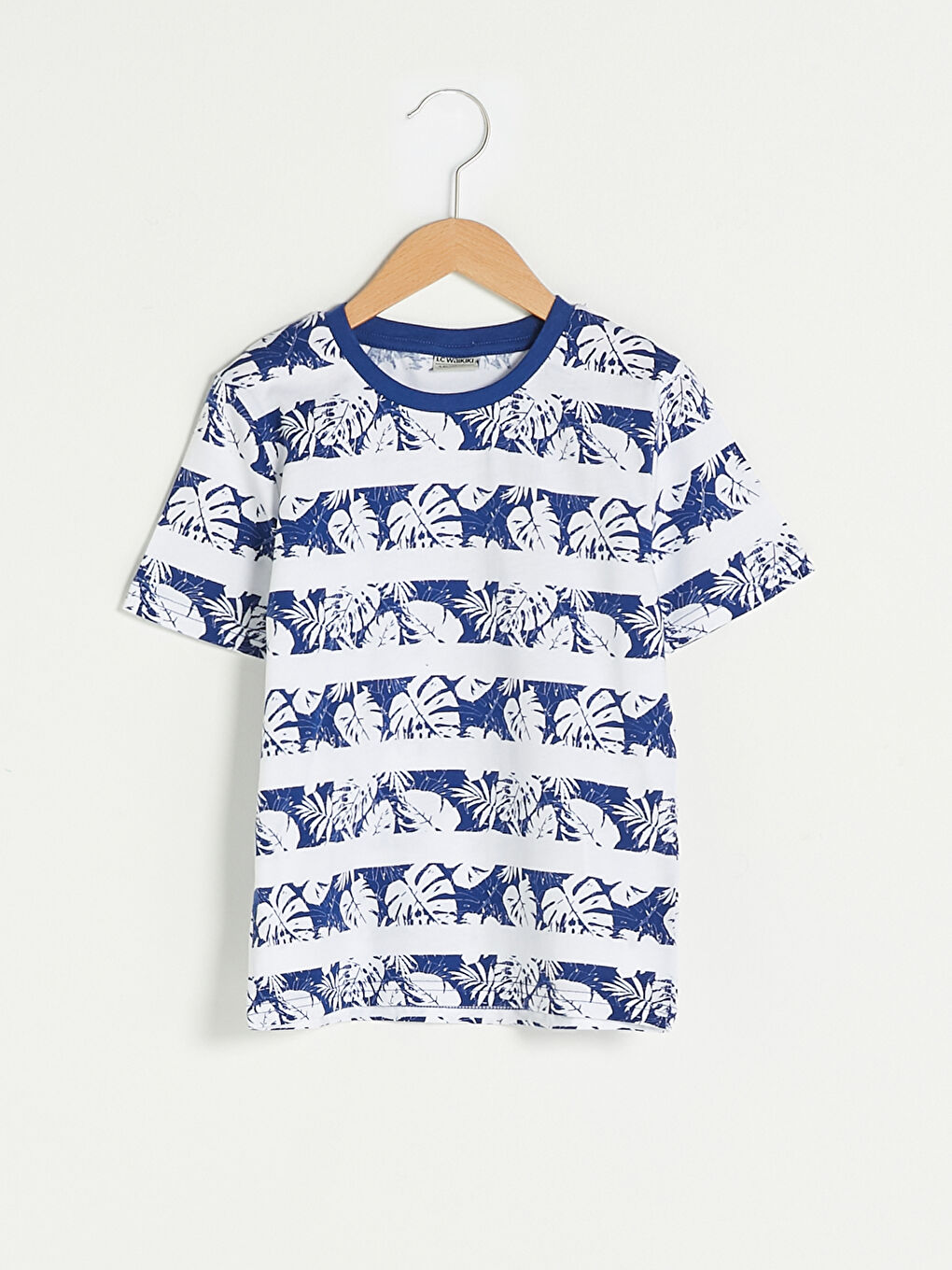 Crew Neck Printed Short Sleeve Cotton Boy T-shirt