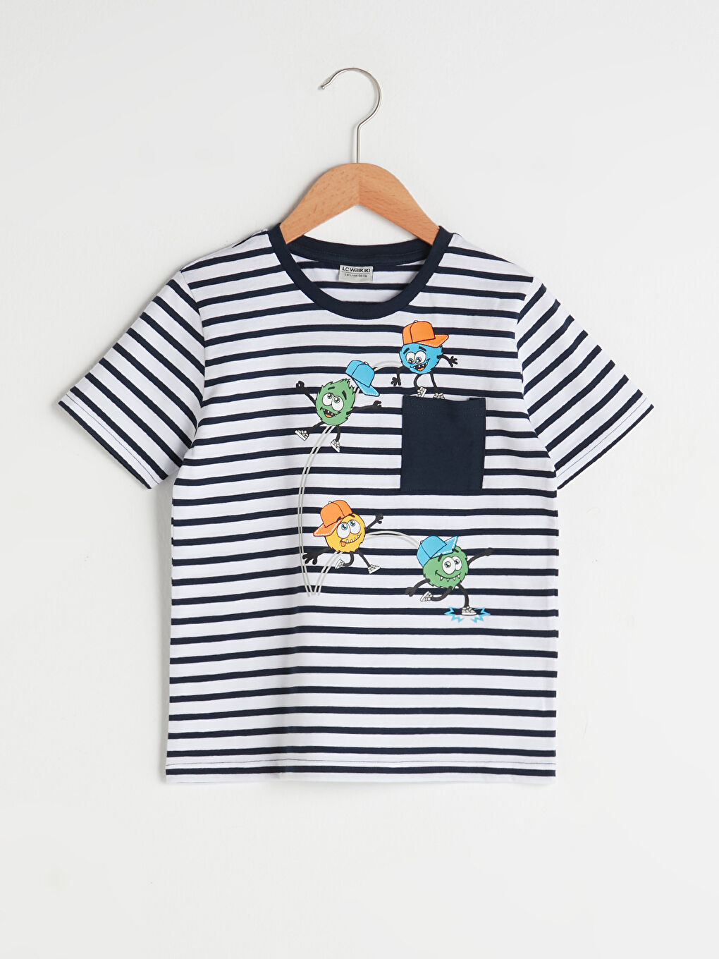 Crew Neck Printed Short Sleeve Cotton Boy T-shirt