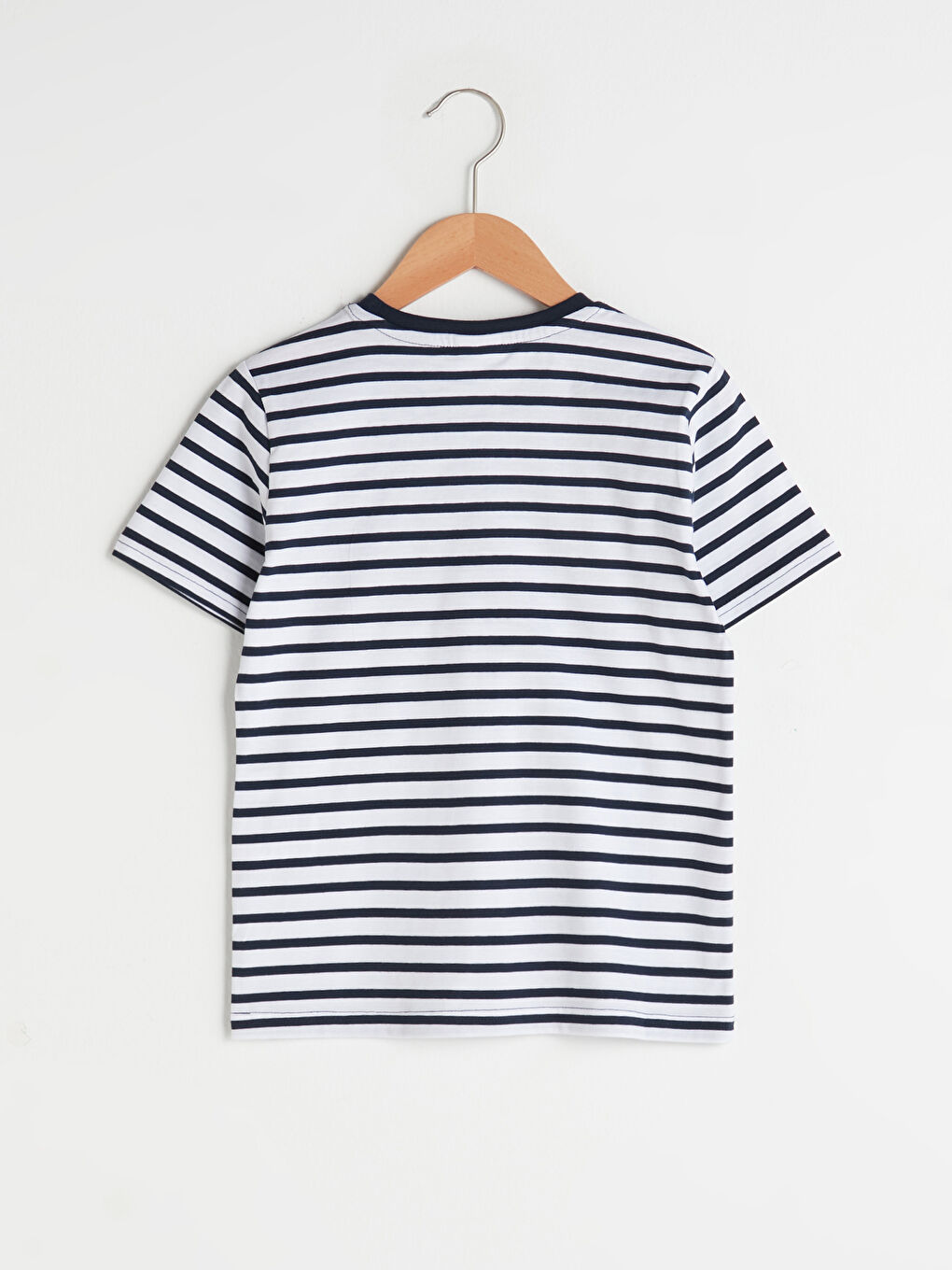 Crew Neck Printed Short Sleeve Cotton Boy T-shirt-1