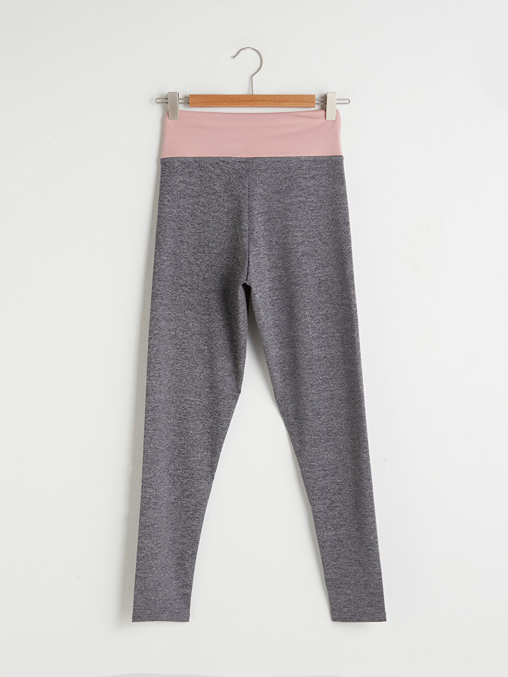 Antrasit Beli Lastikli Cep Detaylı Kadın Tayt İçlik-6