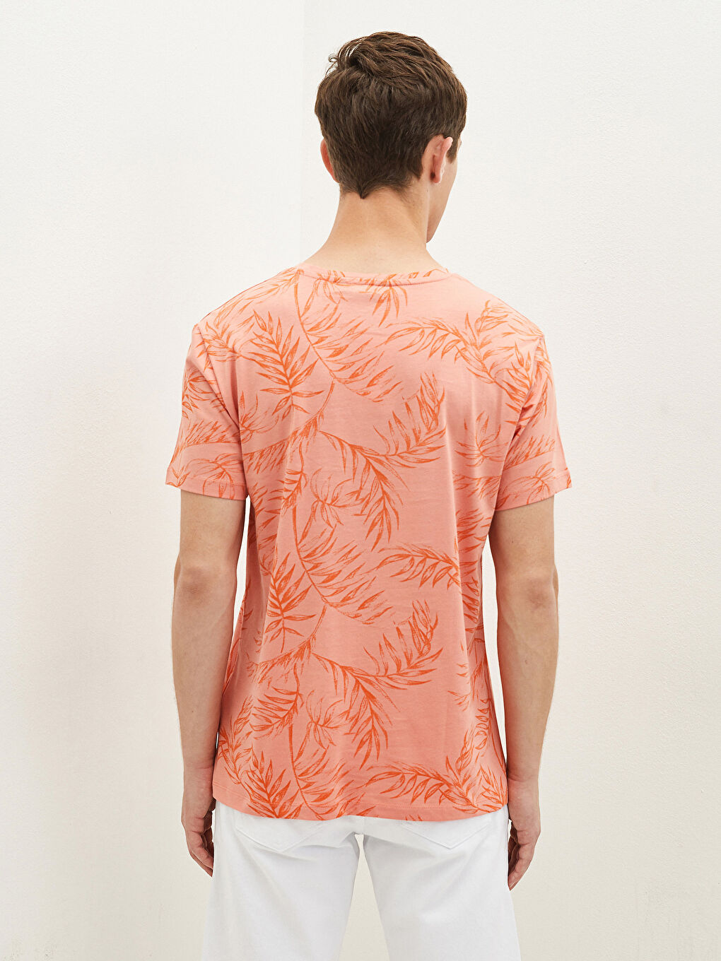 Футболка Мужская с Круглым Вырезом, Коротким Рукавом, С Принтом, Из Гребенного Хлопка-4