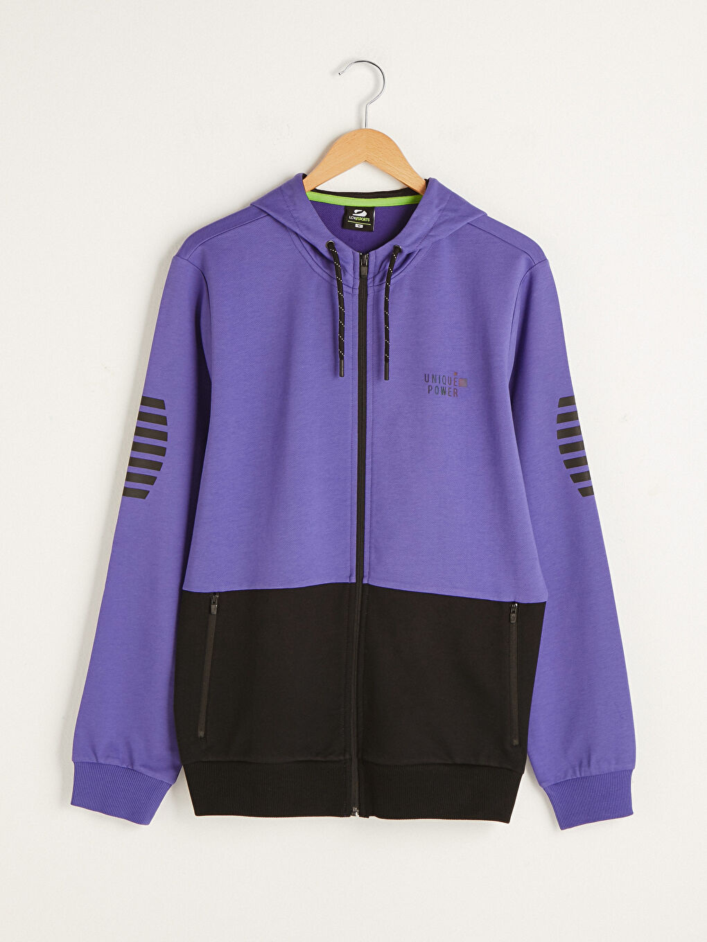 سويت شيرت رياضي نشط بسحاب مزود بغطاء رأس للرجال-6