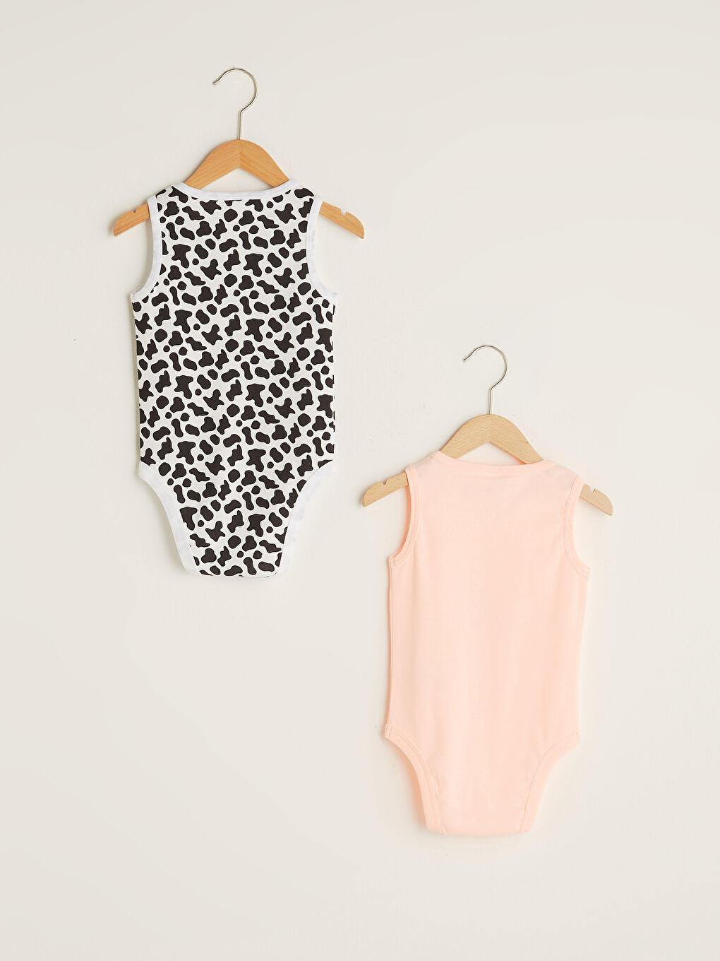 Pembe Bisiklet Yaka Baskılı Kız Bebek Çıtçıtlı Bodysuit 2'li-1