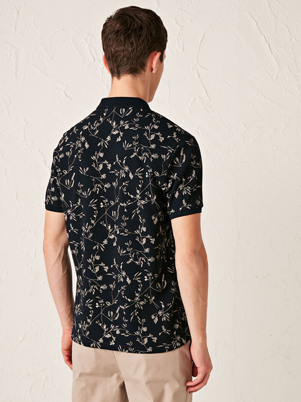 Футболка Мужская С Принтом Водолазка Короткий Рукав Пике-3