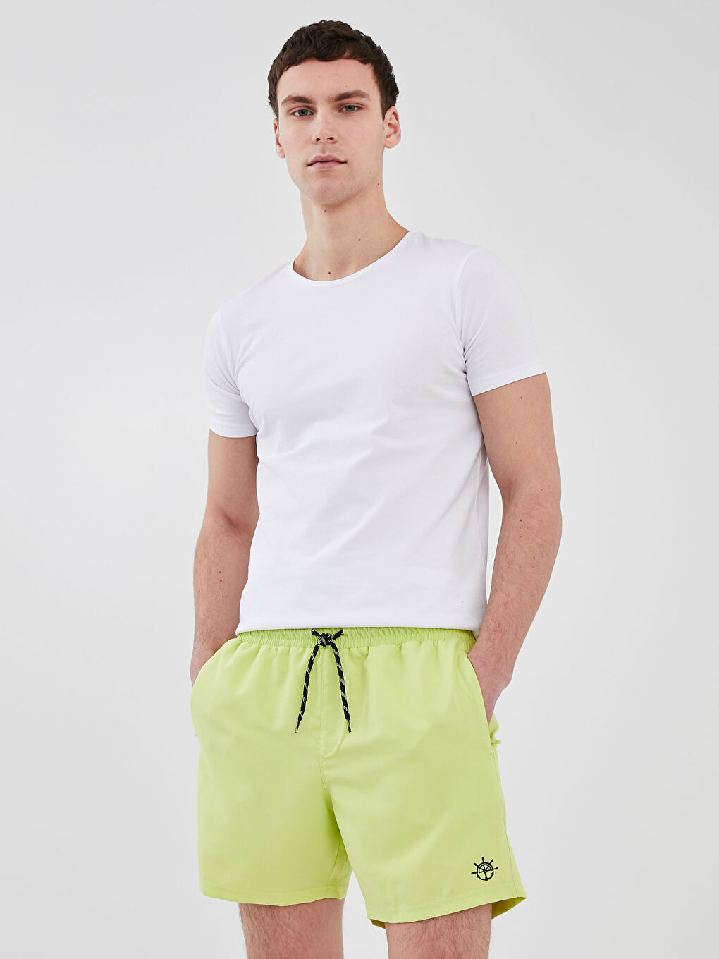 Short Length Basic Men's Swimming Shorts-1
