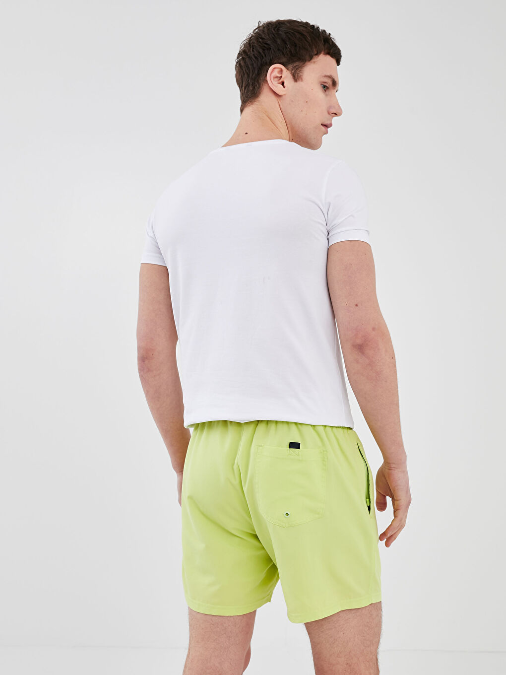 Short Length Basic Men's Swimming Shorts-3