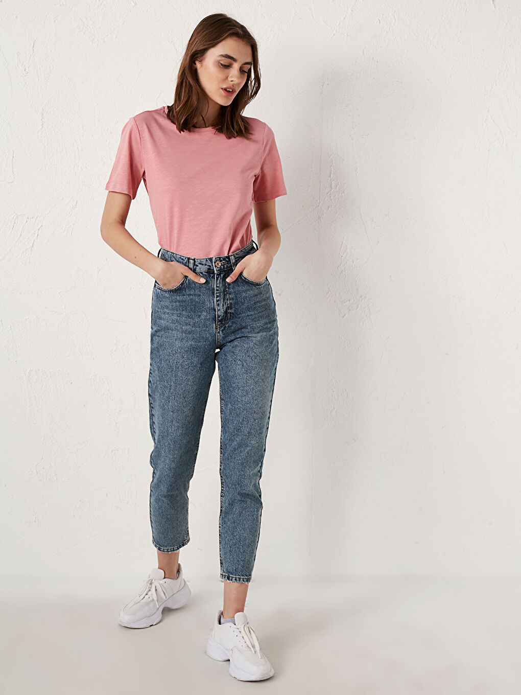 Majica od pamuka s okruglim izrezom i kratkim rukavima-2