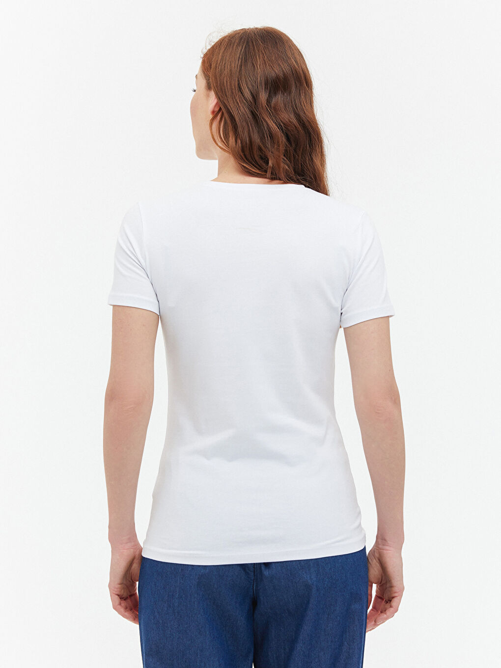 Crew Neck Plain T-Shirt-4