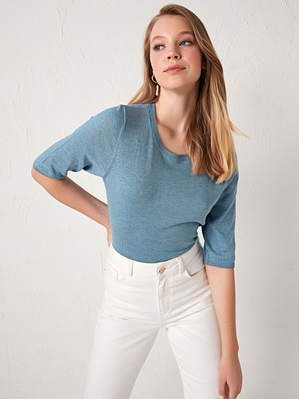 LCWAIKIKI Basic Crew Neck Knitwear Basic Sweater -S18208Z8-L8Y
