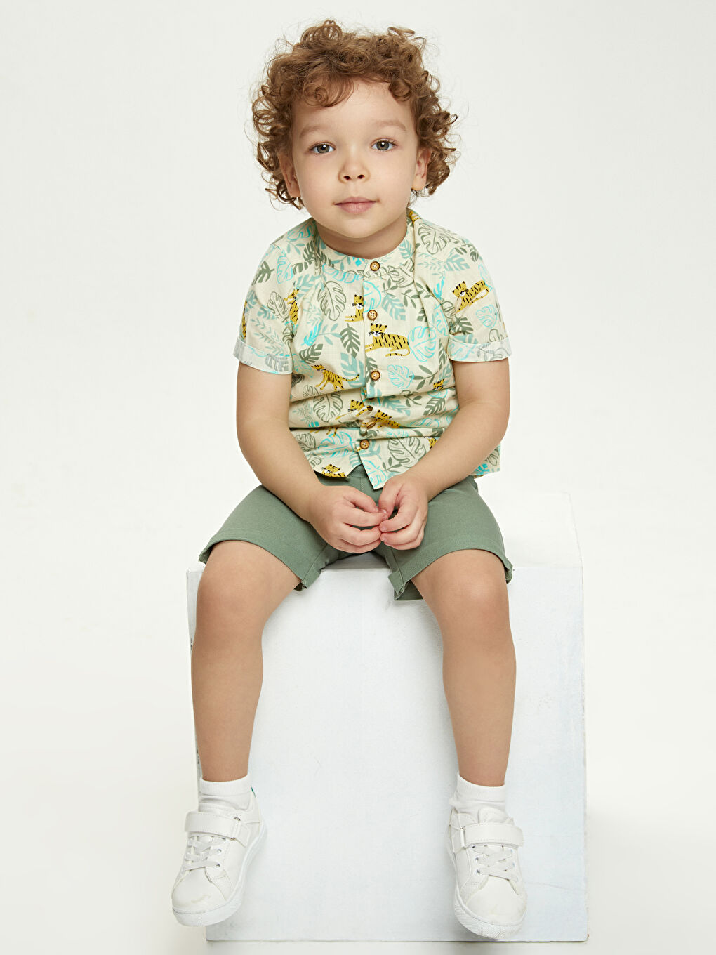 Ensemble 3 Pièces Bébé Garçon en Coton Imprimé