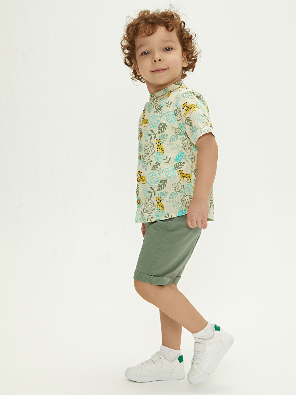 Ensemble 3 Pièces Bébé Garçon en Coton Imprimé-3