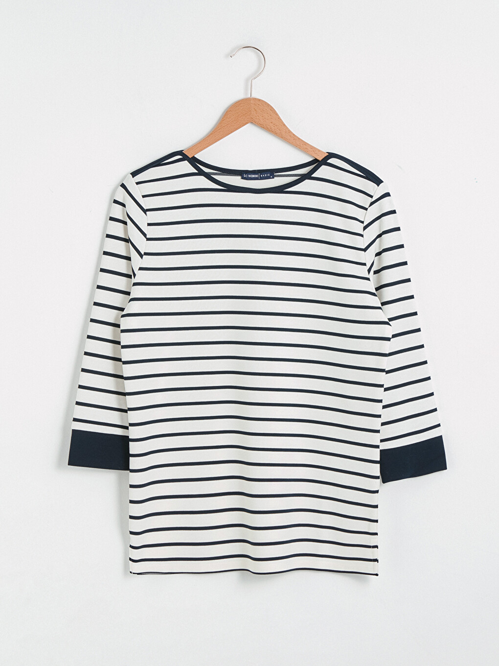 Crew Neck Striped T-shirt-5