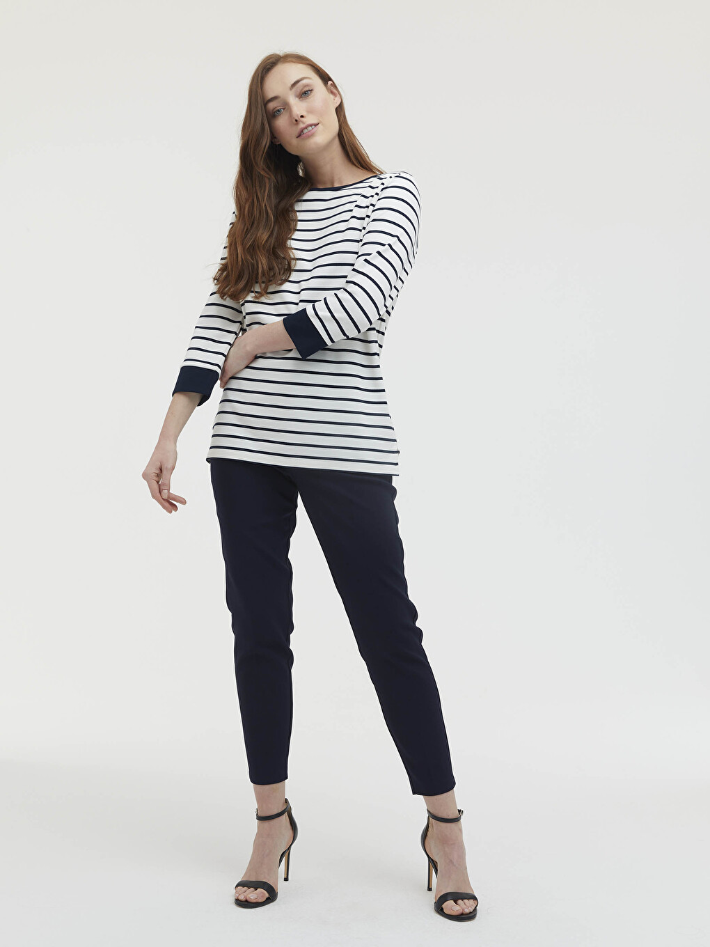 Crew Neck Striped T-shirt-2