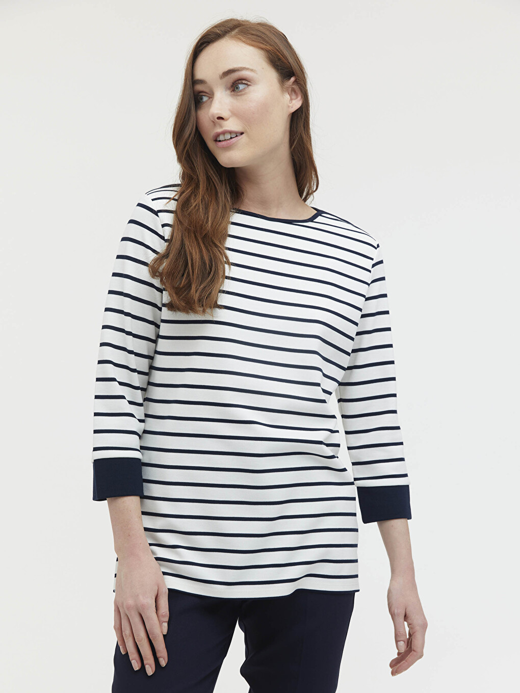 Crew Neck Striped T-shirt-4
