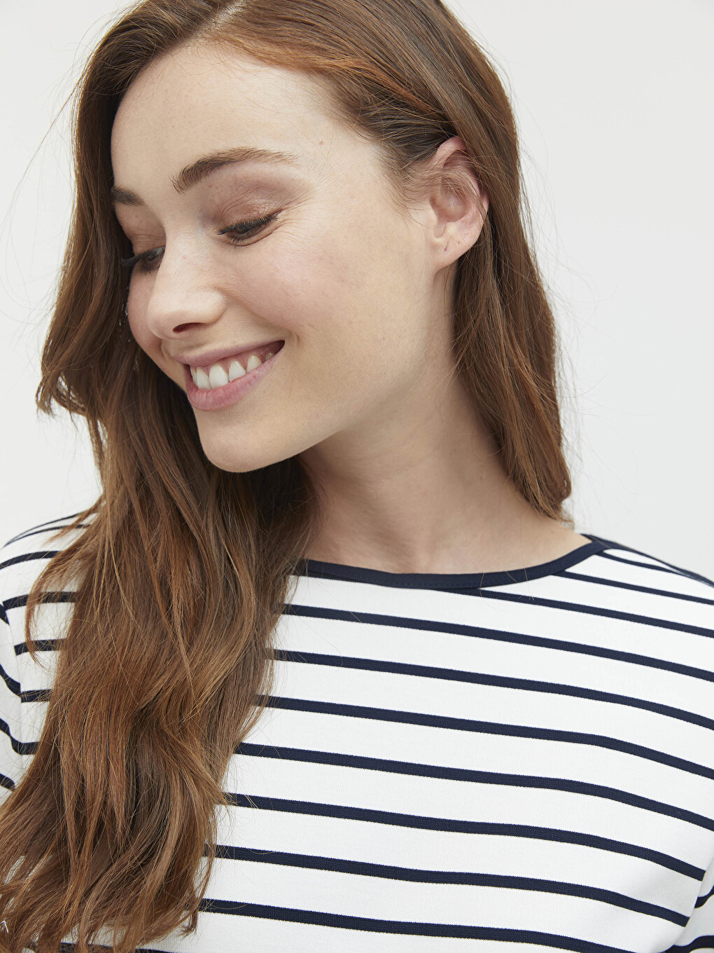 Crew Neck Striped T-shirt-1