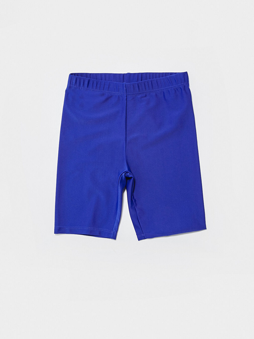 Mavi Esnek Kumaş Kız Çocuk Etekli Mayo ve Tayt-4